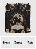 Till Death Do Us Part - Personalized Skull Quilt Set