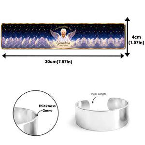 I'm Always With You - Personalized Memorial Shaped Cuff Bracelet