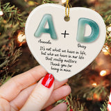 It's Not What We Have In Life Friendship - Personalized Bestie Ceramic Heart Ornament