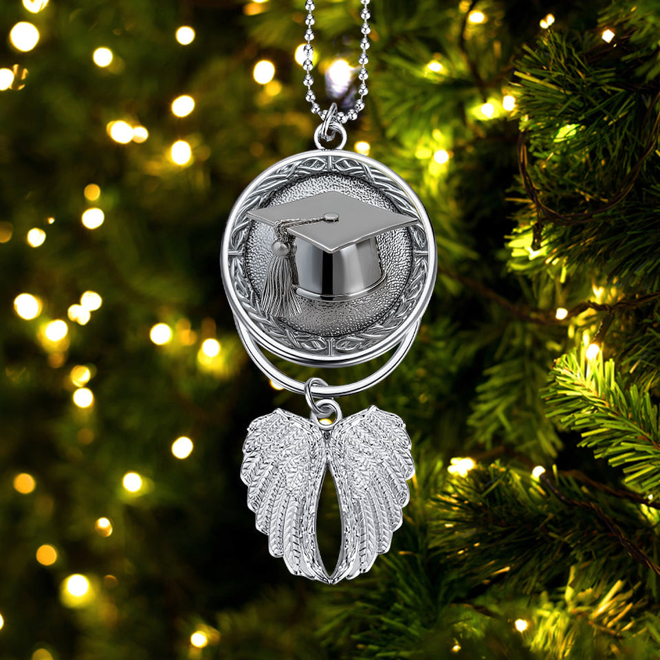 Congrats Grand 2025 - Personalized Graduation Wings Ornament