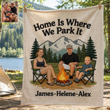 Our Happy Place - Personalized Camping Blanket