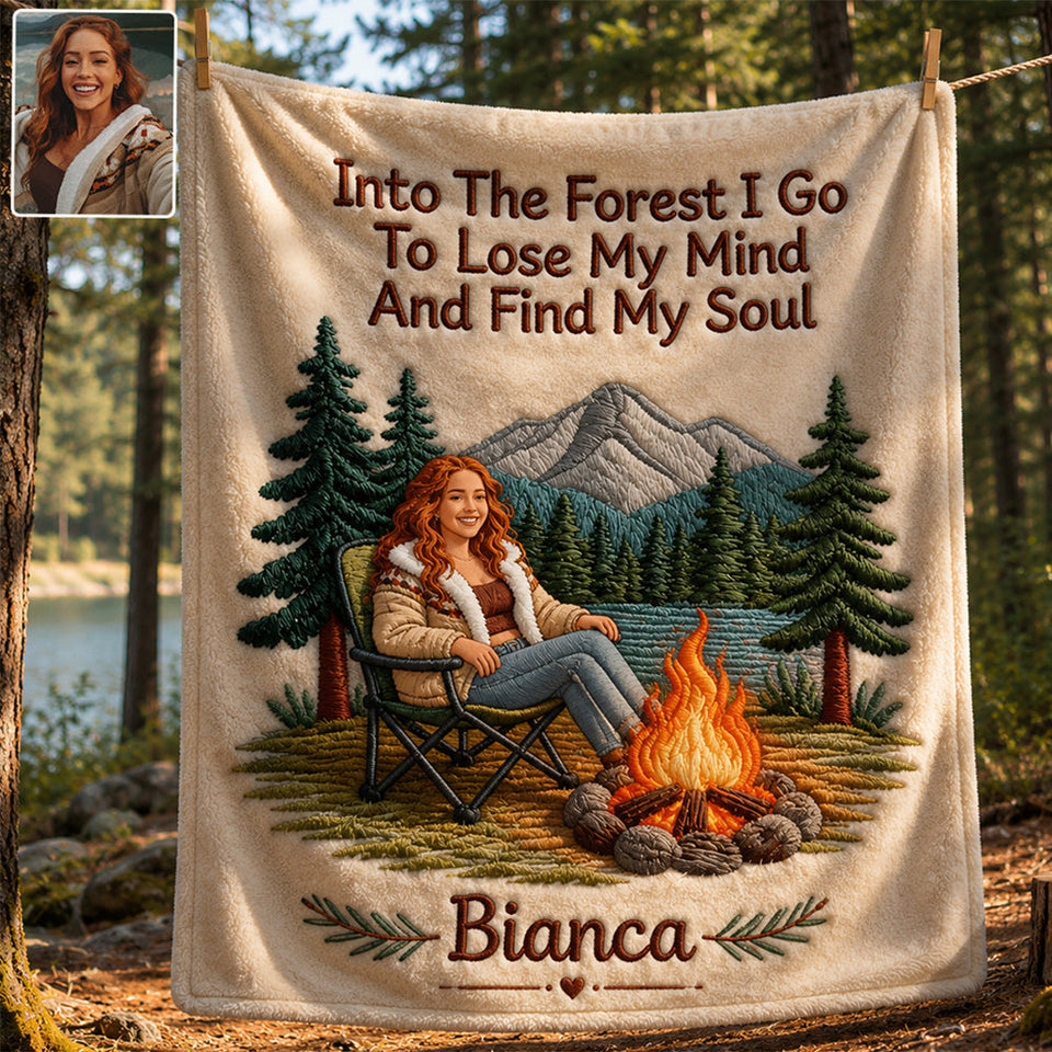 Our Happy Place - Personalized Camping Blanket