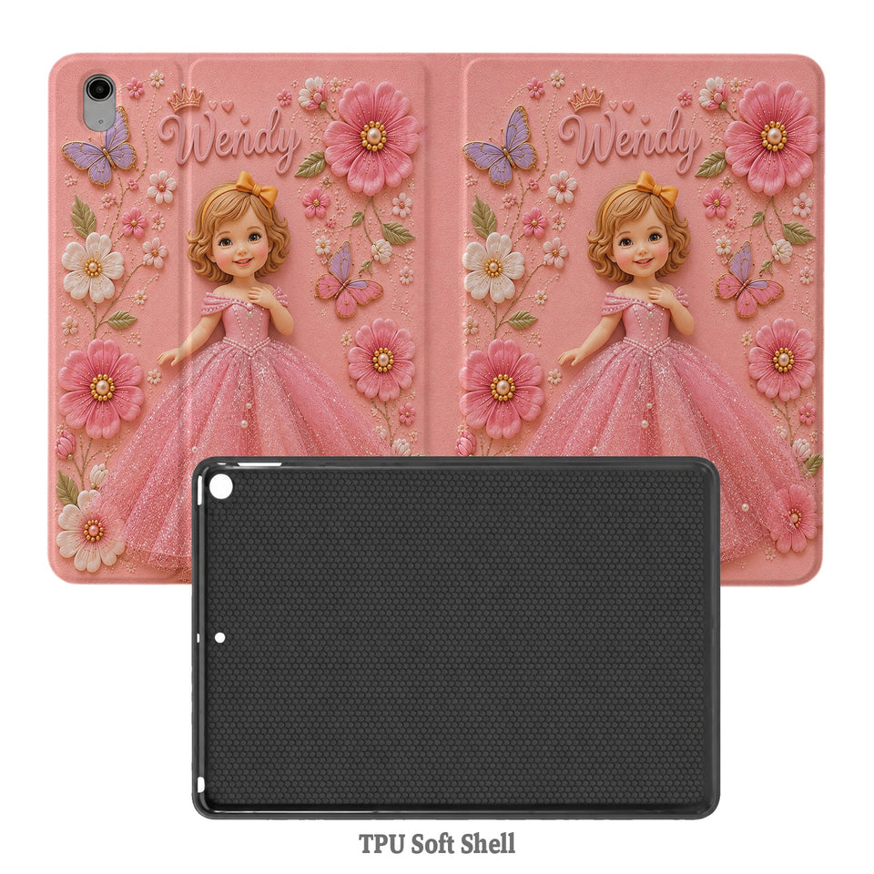 Perfect Princess Case Gift For Kids - Personalized Kid Tablet Cover With Pen Slot