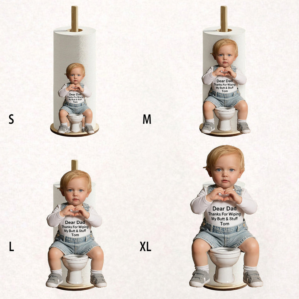 Thanks Dad Mom - Personalized Kid Paper Towel Stand