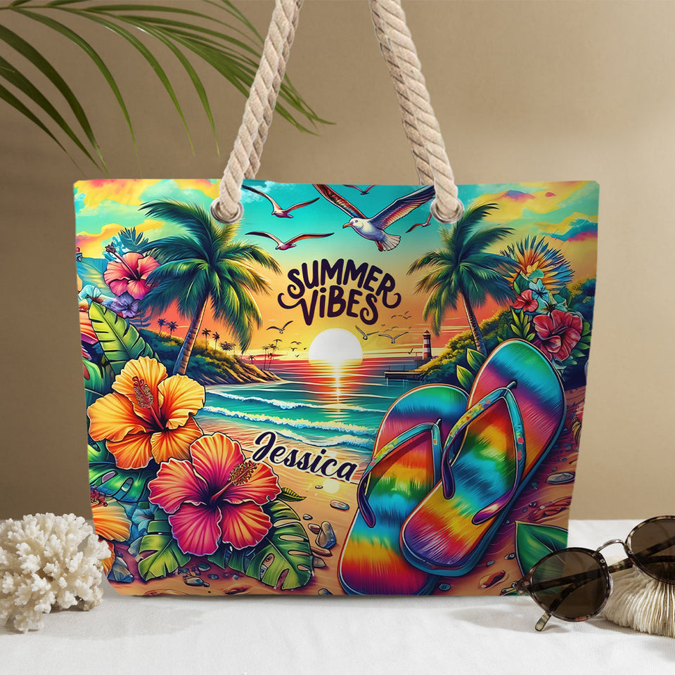 Summer Vibe - Personalized Sea Lover Beach Bag