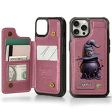 Magical Hat And Cauldron - Personalized Witch Wallet Phone Case