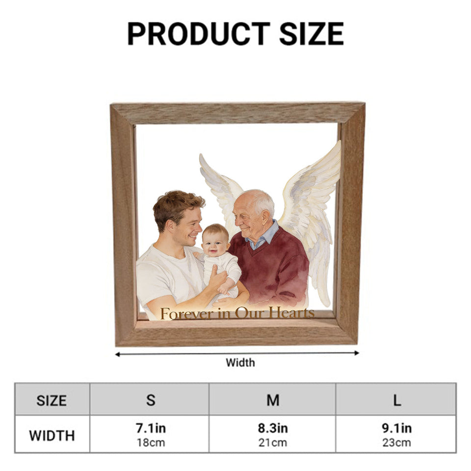 Test Memorial Wooden Frame LED Light