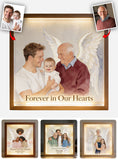 Add Deceased Person from Different Photos - Personalized Memorial Wooden Frame LED Light