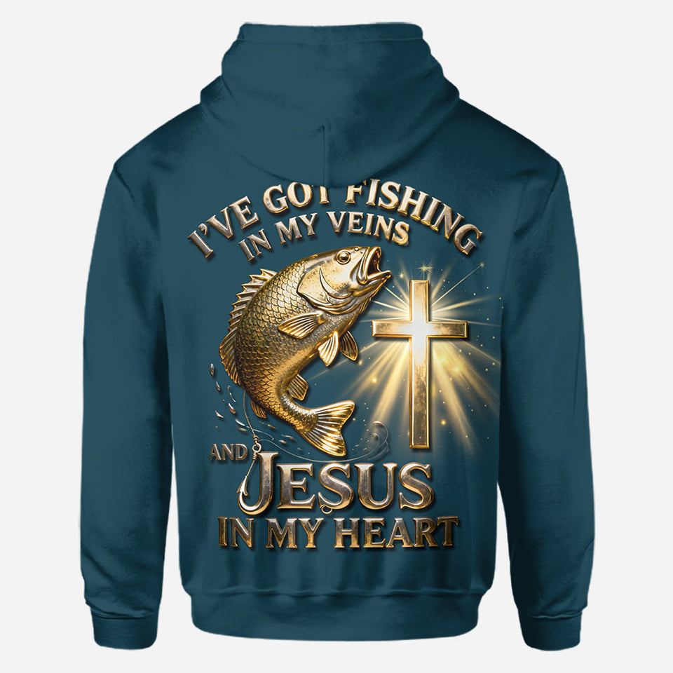I've Got Fishing In My Veins - Personalized Fishing All Over Shirt