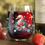 The Beach Is Calling - Personalized Sea Lover All Over Wine Glass