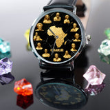 Celebrate Black History Month - Personalized African American Hand Watch