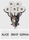 Funny Bathroom Decor - Nice As* - Personalized Donkey Toilet Paper Holder Rack