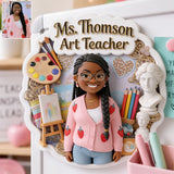 Teacher Pennant Magnet, Custom From Any Photo - Personalized Teacher Magnet