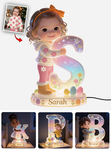 Easter Alphabet - Personalized Kid Acrylic LED Night Light