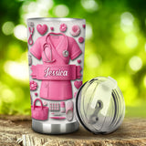 Nursing Is A Work Of Heart - Personalized Nurse Tumbler