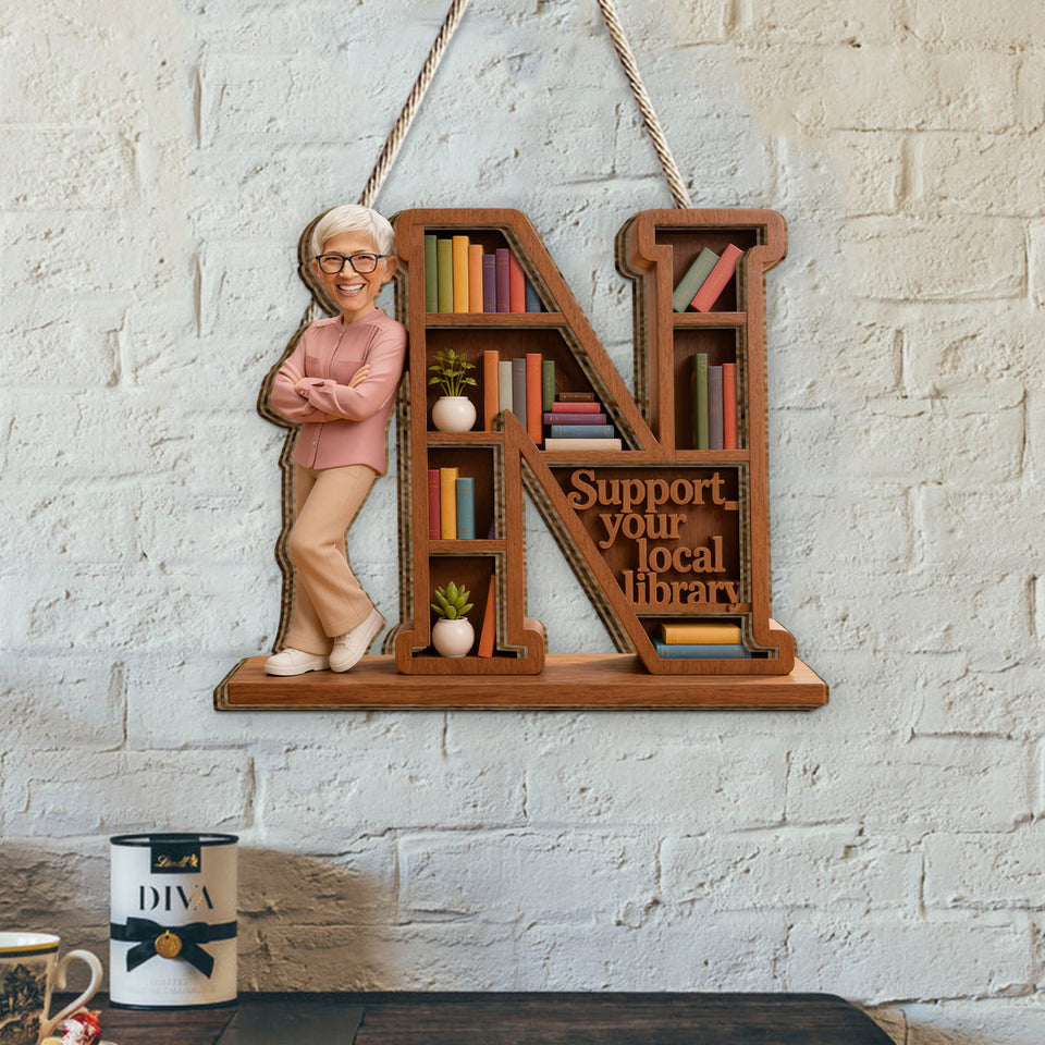 Back To School, Librarian Gift - Personalized Librarian 2 Layered Wood Sign / Wood Plaque