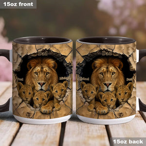 Best Dad In The Wild Land - Personalized Father Accent Mug