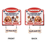 This Property Is Protected By - Personalized Dog Wooden Wall Mount Sign