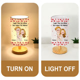 Funny Naughty Gift For Husband/ Wife/ Boyfriend/ Girlfriend... - Personalized Couple Tableside Lamp With Wood Base