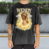 Custom Any Photo Birth Flower - Personalized Birth Month Flower Wash T-Shirt