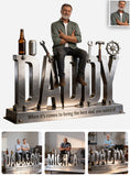 Father Gift Idea, Husband Gift - Personalized Father Custom Shaped Acrylic Plaque