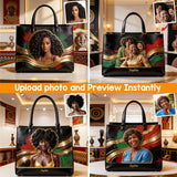 Black Women Pride - Personalized African American Leather Handbag