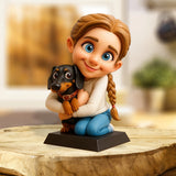 Meaningful Gift For Dog Lovers Cartoonish Style - Personalized Dog Custom Shaped Acrylic Plaque