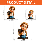 Meaningful Gift For Dog Lovers Cartoonish Style - Personalized Dog Custom Shaped Acrylic Plaque