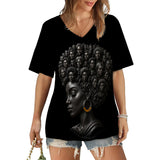 The Women Of Our Culture - Personalized African American Fully Printed V-Neck T-Shirt