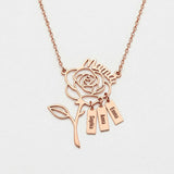 A Rose For Mom - Personalized Mother Necklace with Charms