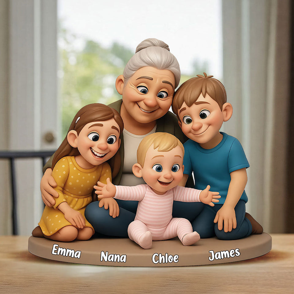 We Love You - Personalized Grandma Custom Shaped Acrylic Plaque