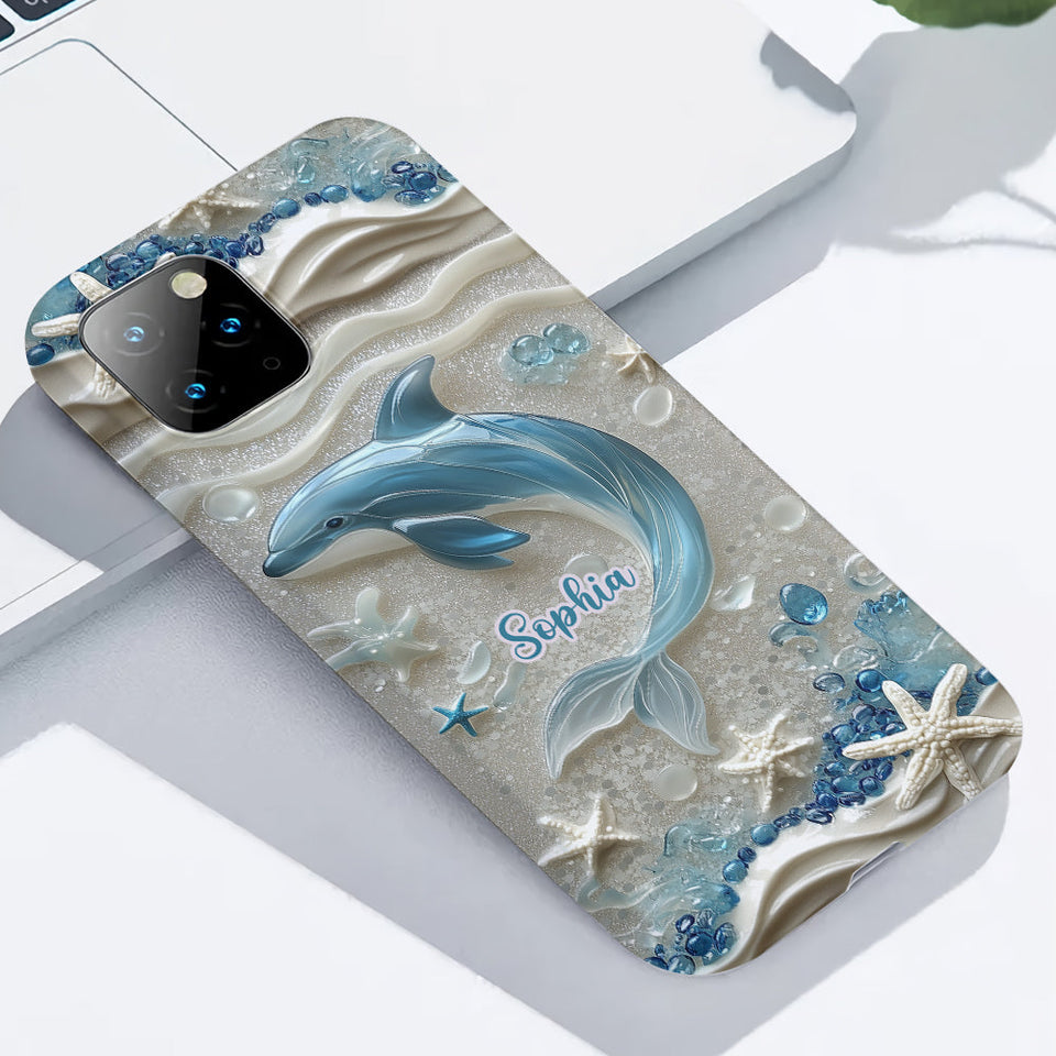 Love Dophins - Personalized Dolphin Full Print Phone Case
