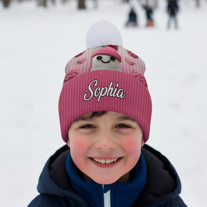 Faith Hope Love - Personalized Breast Cancer Awareness Beanie Hat