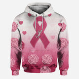 Nous portons du rose - Sweat à capuche et legging personnalisés pour la sensibilisation au cancer du sein