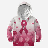 Nous portons du rose - Sweat à capuche et legging personnalisés pour la sensibilisation au cancer du sein