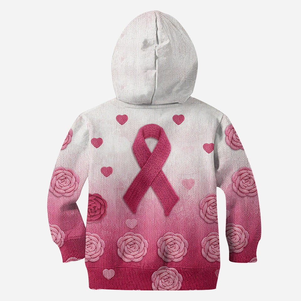 Nous portons du rose - Sweat à capuche et legging personnalisés pour la sensibilisation au cancer du sein
