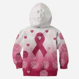 Nous portons du rose - Sweat à capuche et legging personnalisés pour la sensibilisation au cancer du sein