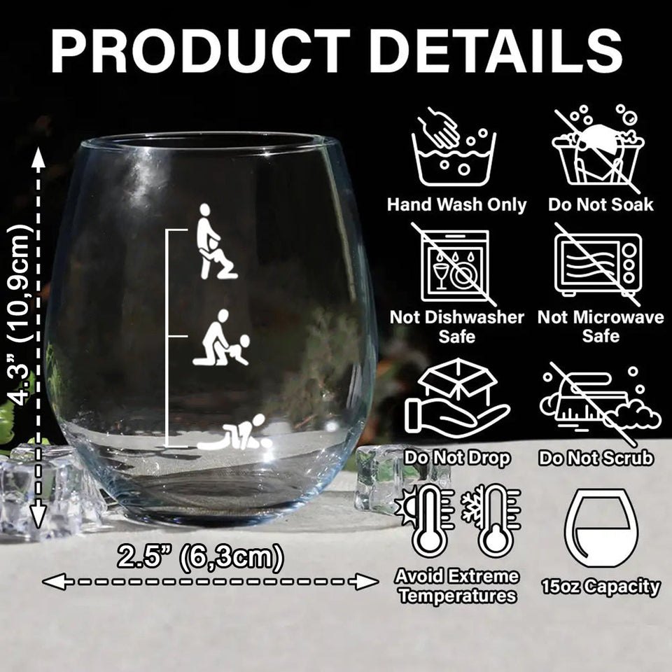 Naughty Couple - Personalized Couple All Over Wine Glass