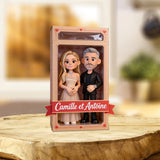 Je t'aime - Plaque En Acrylique Personnalisée Pour Couple À Forme Personnalisée