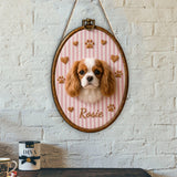 Beautiful Pet Portrait - Personalized Dog Custom Shaped Wood Sign