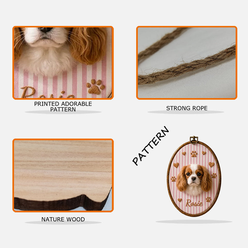 Beautiful Pet Portrait - Personalized Dog Custom Shaped Wood Sign