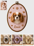 Beautiful Pet Portrait - Personalized Dog Custom Shaped Wood Sign