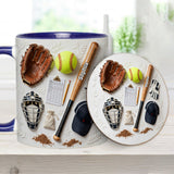Love Softball - Personalized Softball Accent Mug & Coaster