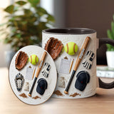 Love Softball - Personalized Softball Accent Mug & Coaster