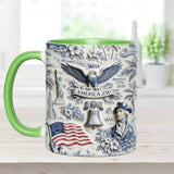 250 Years of America 1776–2026 Vintage Patriotic - Personalized Independence Day/ 4th of July Accent Mug & Coaster