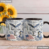 250 Years of America 1776–2026 Vintage Patriotic - Personalized Independence Day/ 4th of July Accent Mug & Coaster