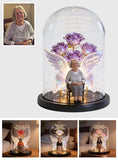 Light This Up And Know I'm Here - Personalized Memorial Glowing Roses Glass Dome