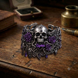 Skull And Roses - Personalized Skull Bracelet & Ring Set