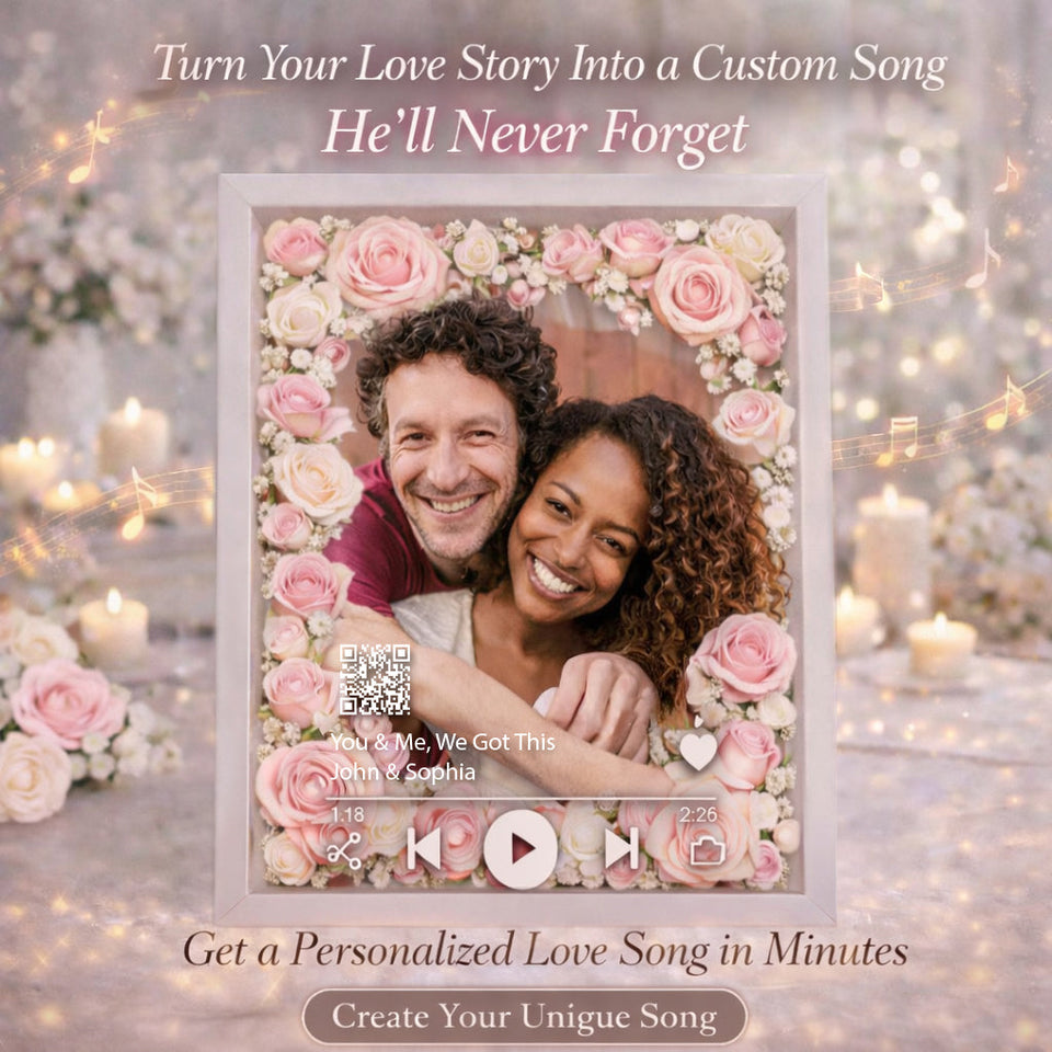 Custom Your Own Song, Best Gift for Him/ Her - Personalized Couple Custom Shaped Acrylic Plaque
