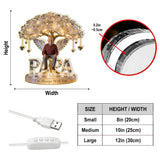 Custom Always In Our Hearts Angel Wings Figurine, Personalized Persian Cat Memorial Tree Lamp Statue, Pet Loss Sympathy Remembrance Night Light